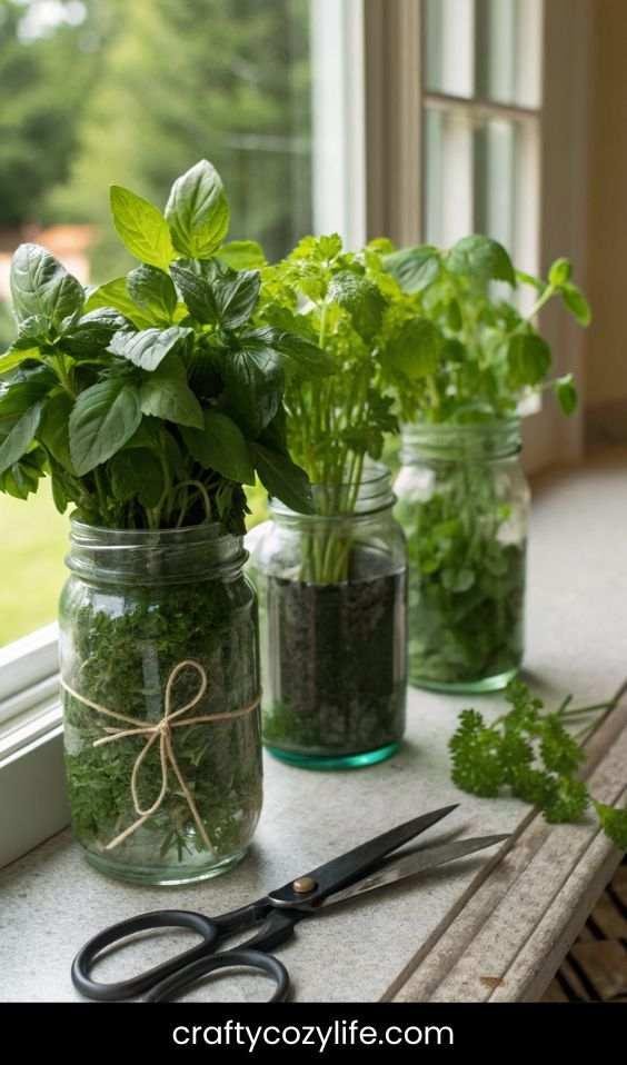 Mason Jar Herb Garden