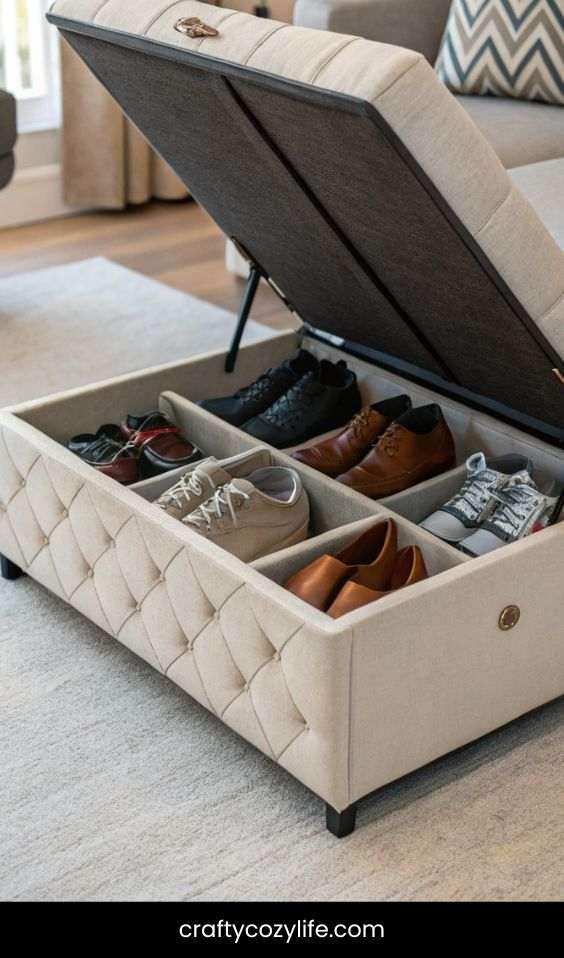 Ottoman Shoe Storage