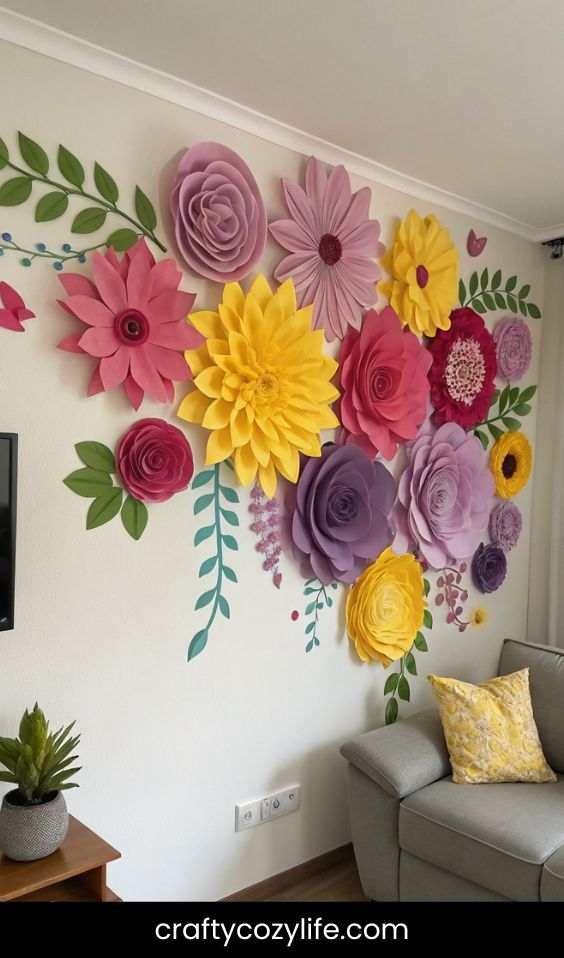 Paper Flower Wall Hanging