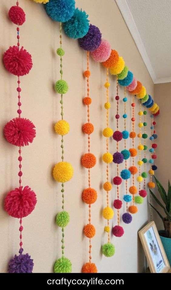 Pom-Pom Garland Wall Hanging