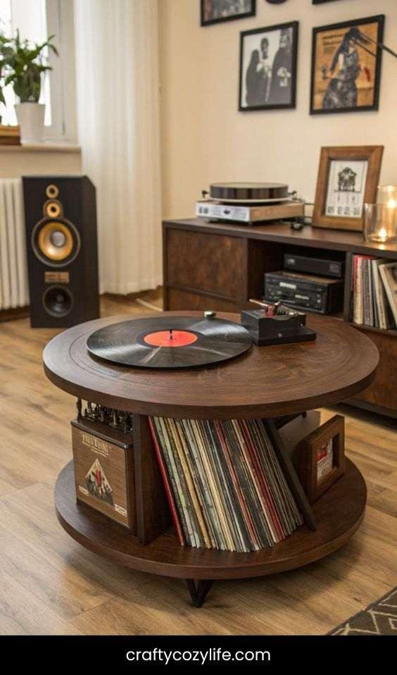 Record Player Coffee Table