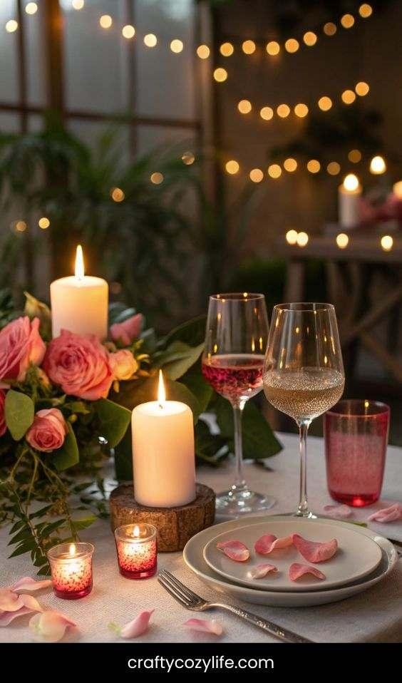 Romantic Candlelit Centerpiece