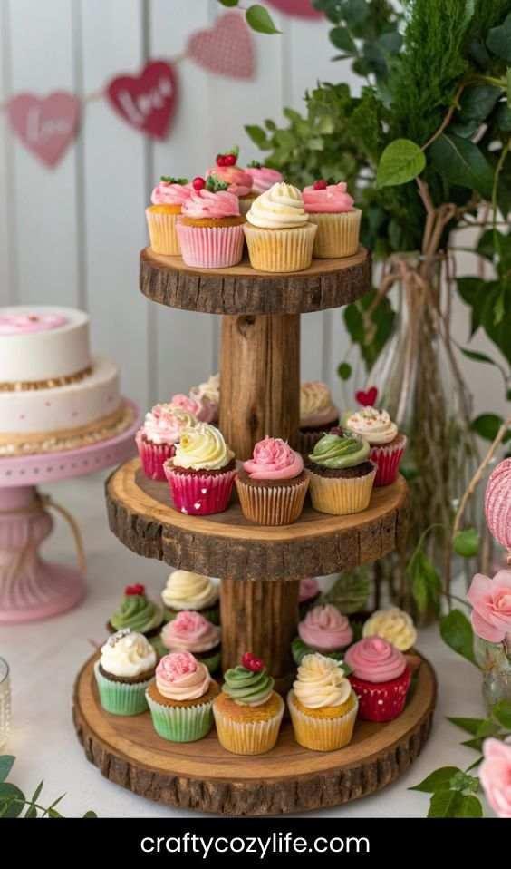 Rustic Cupcake Stand