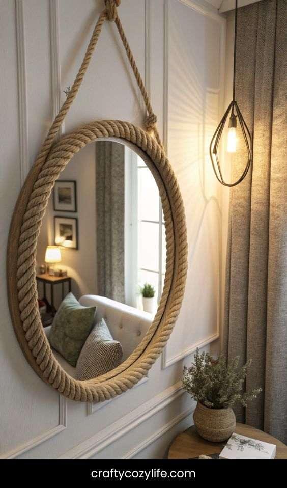 Rustic Rope Mirror