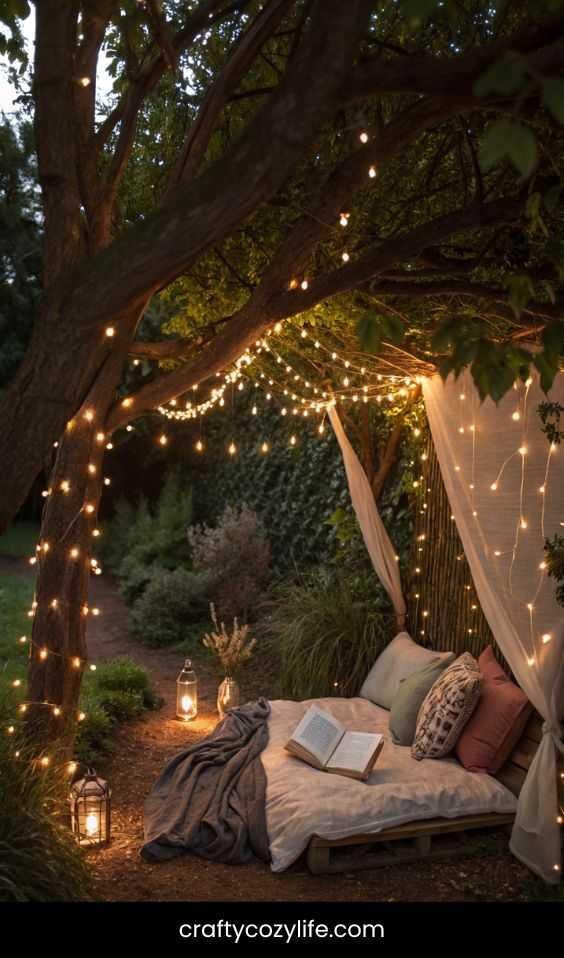 Solar-Powered Fairy Light Canopies