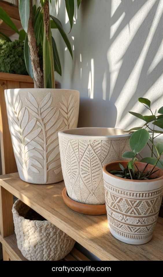 Textured & Stamped Pots