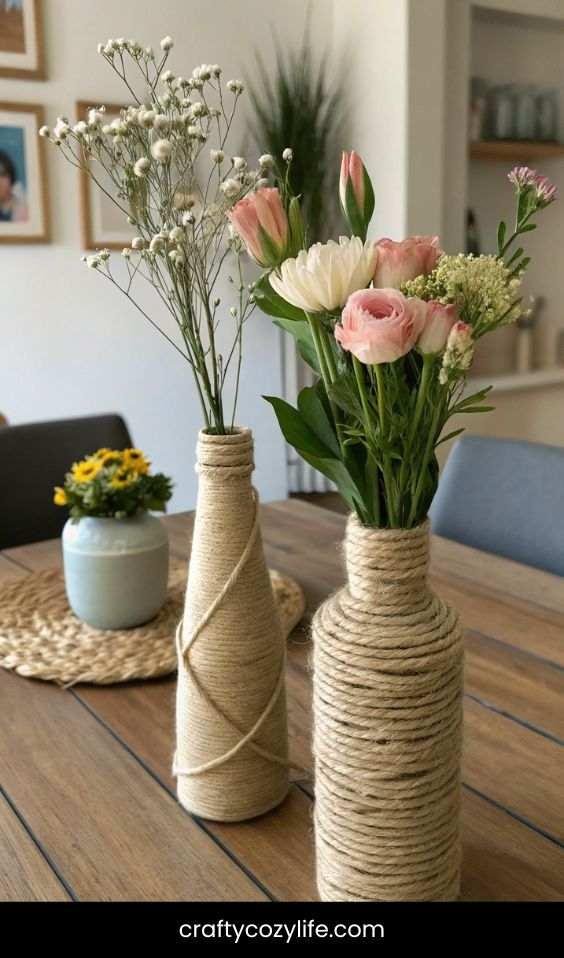 Twine-Wrapped Vases