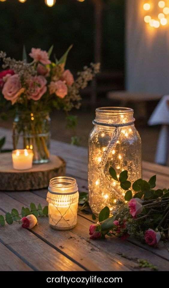 Twinkling Mason Jar Lanterns