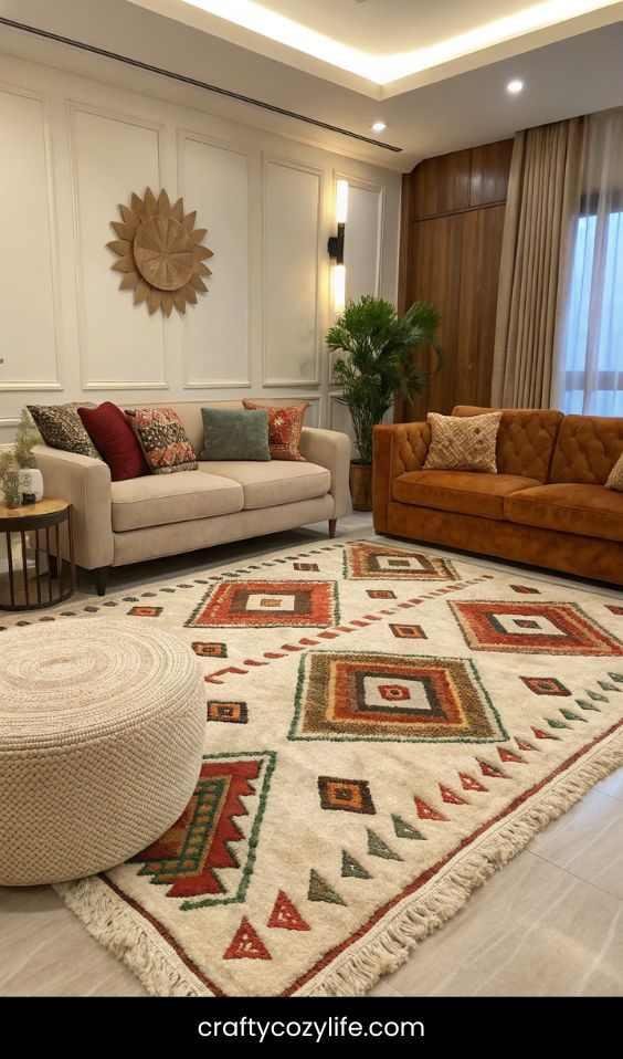 Use a Statement Rug to Define the Space