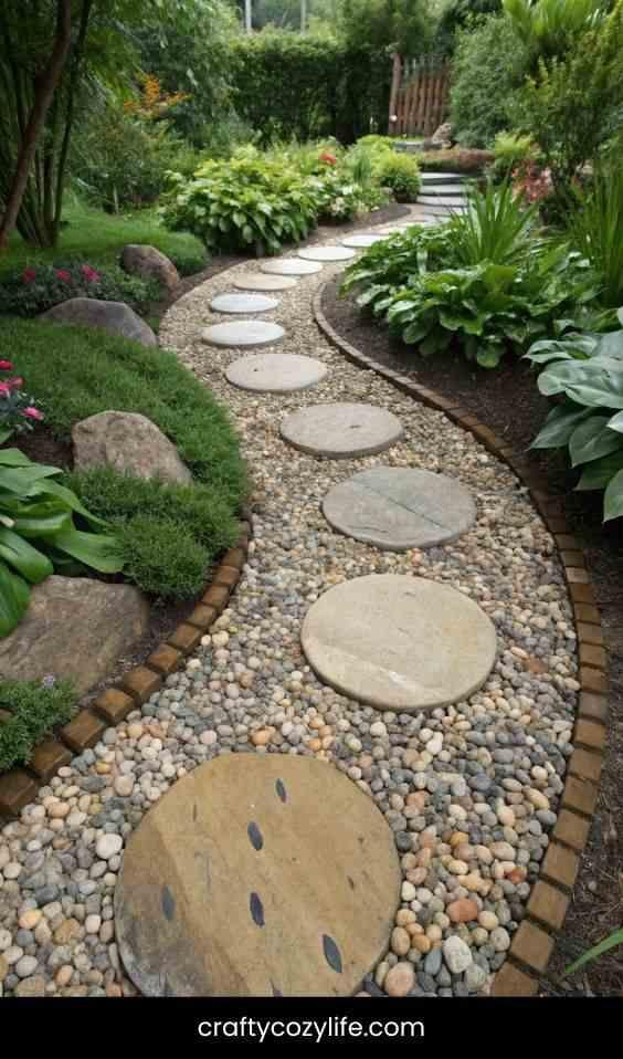 Use Decorative Gravel or Stepping Stones for Style & Function