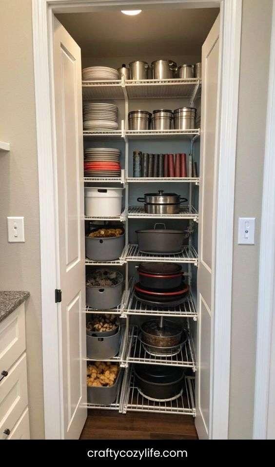 Use Tension Rods for Vertical Dividers