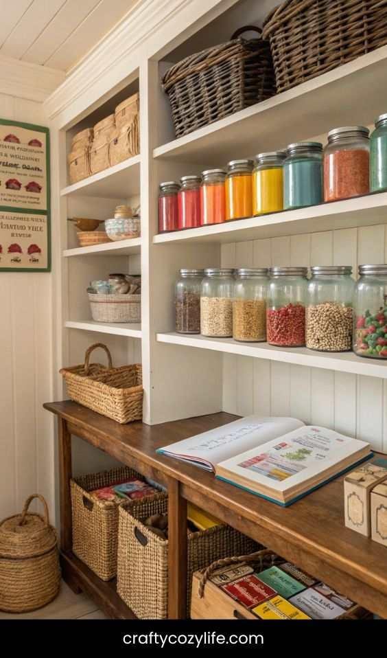 Vintage-Inspired Open Pantry