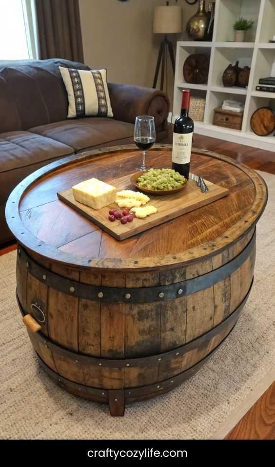 Wine Barrel Coffee Table