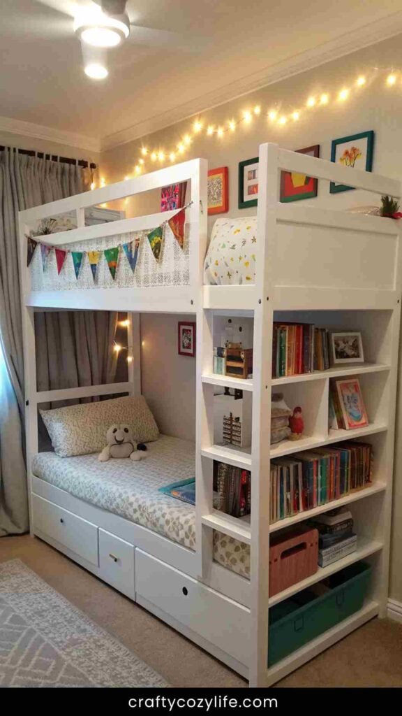 A Space-Saving Bunk Bed for Siblings or Sleepovers