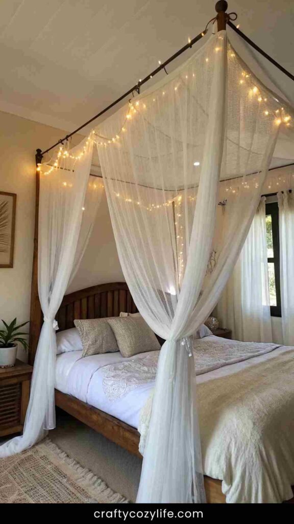 Add a Canopy or Sheer Curtains for a Dreamy Feel
