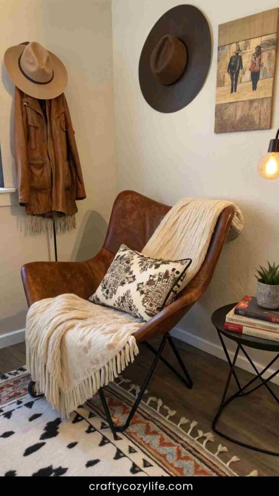 Cowprint and Leather Accents for a True Cowgirl Vibe