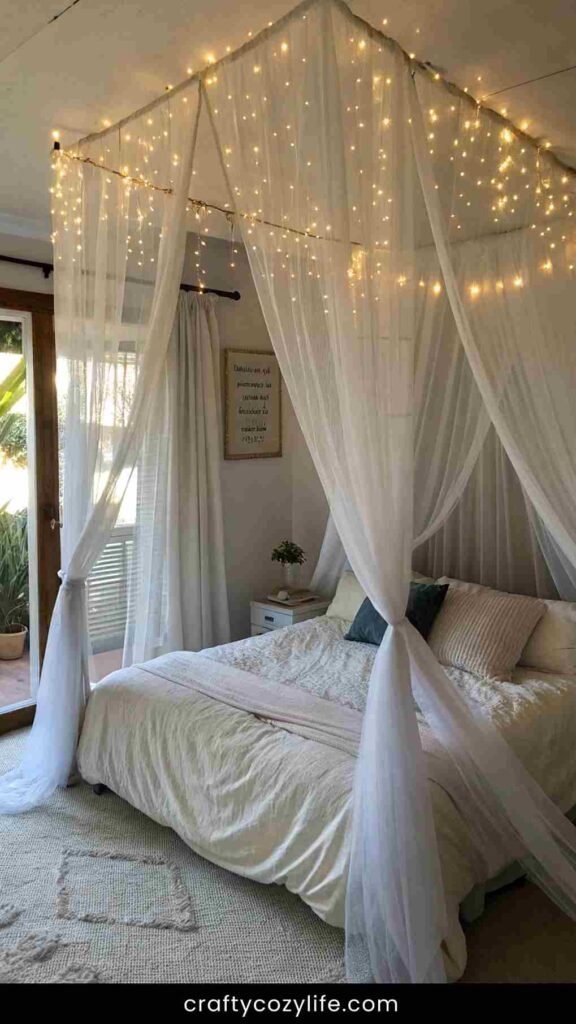 Try a Canopy or Sheer Bed Drape
